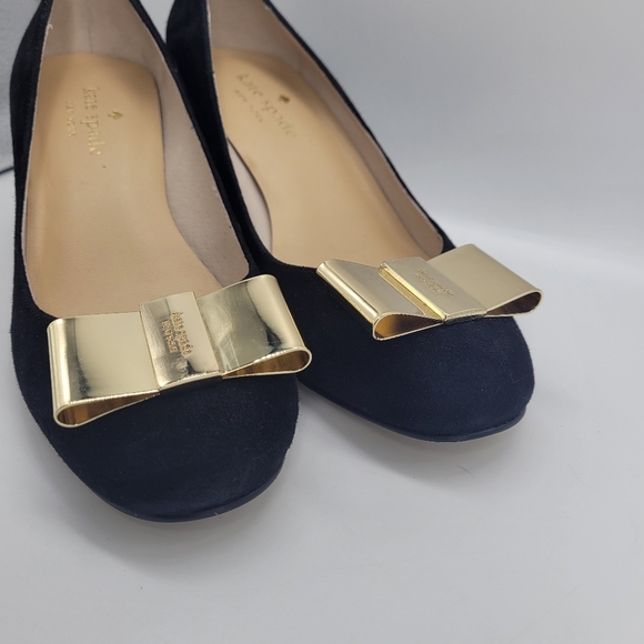 Kate Spade New York Womens Classic Pump Wedge Heels Shoes Black Suede 5M - Picture 5 of 7